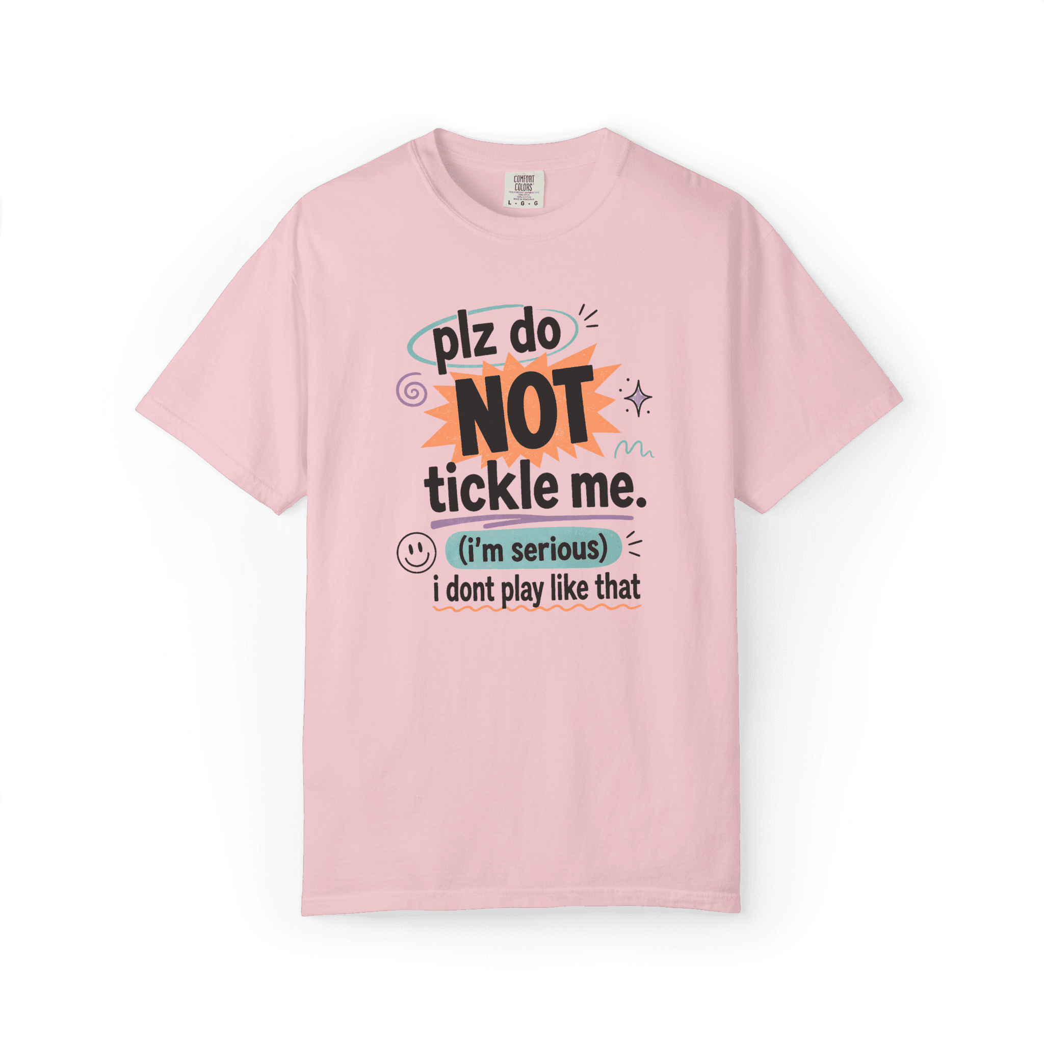 plz do not tickle me tee product photo
