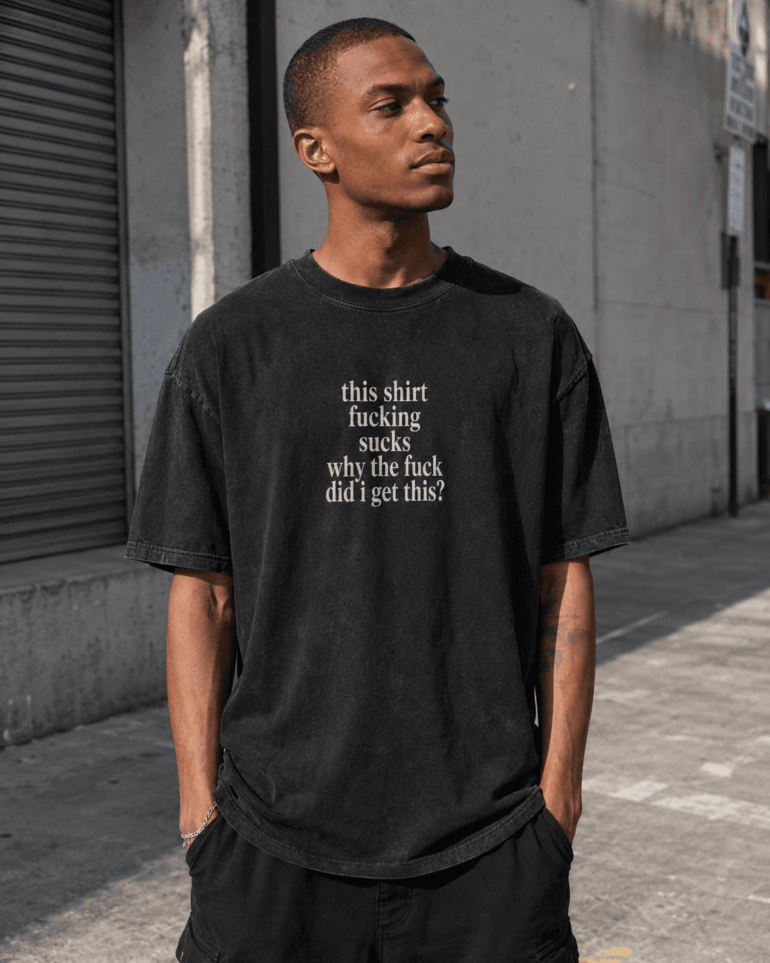 why the fuck did i get this tee model photo