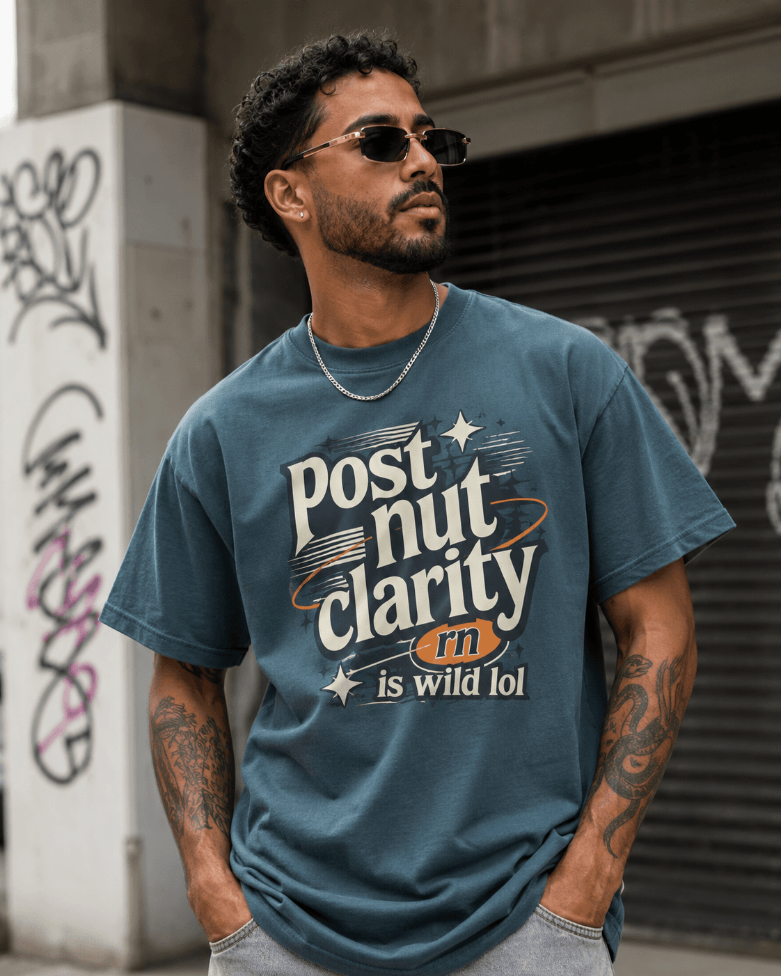 post nut clarity tee on model